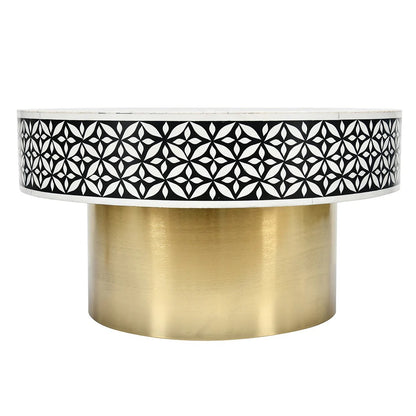 Ingrid Engineered Wood and Resin Top Center Table-Gold