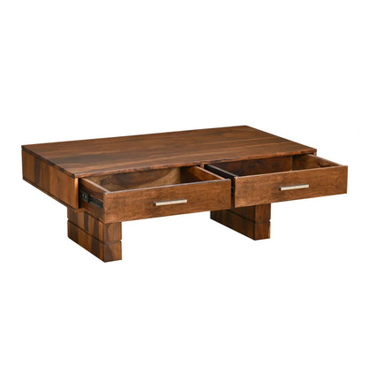 Pride Solid Wood Center Table-Walnut