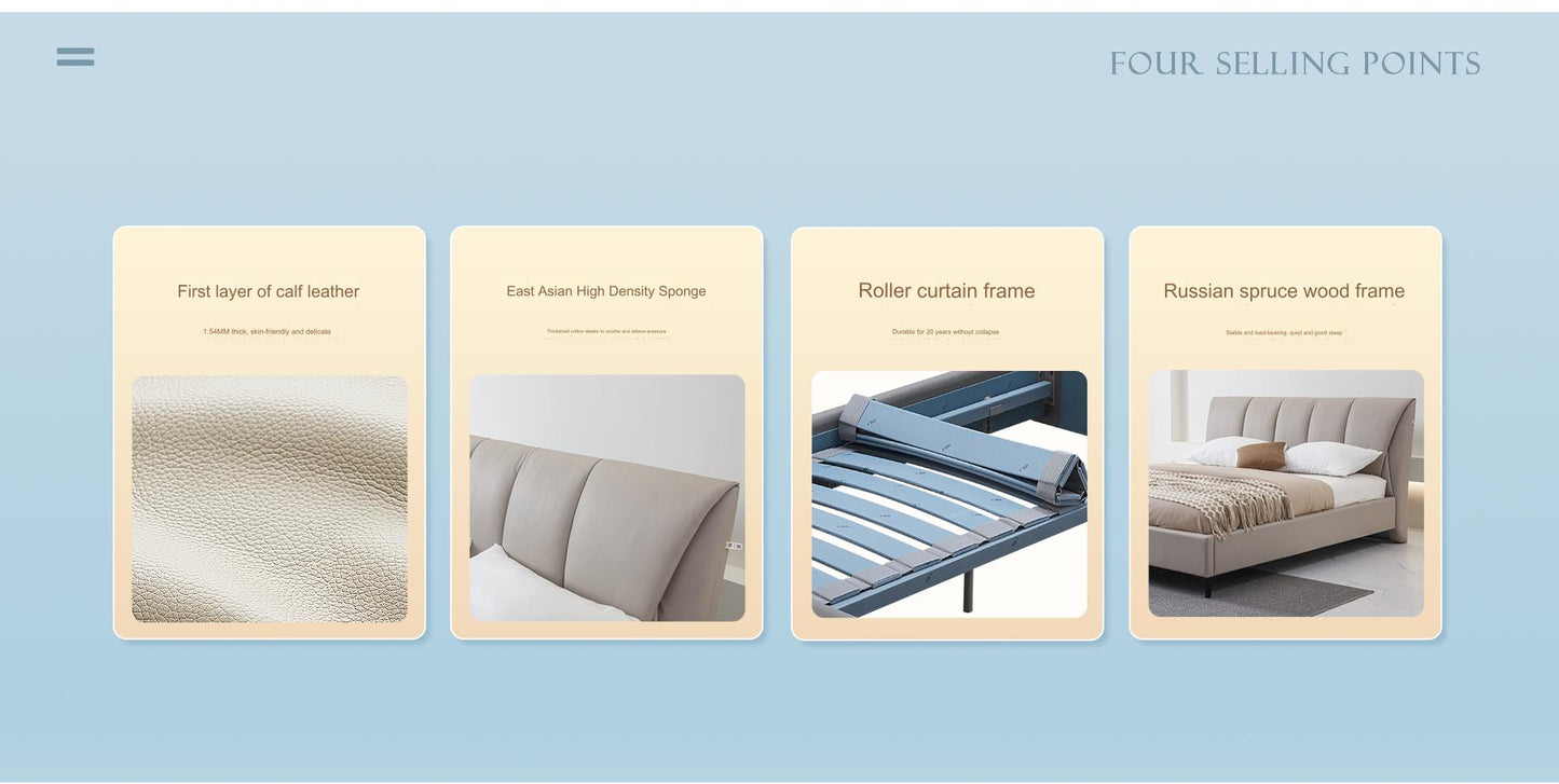 IN-CBD brand series Italian leather soft bed