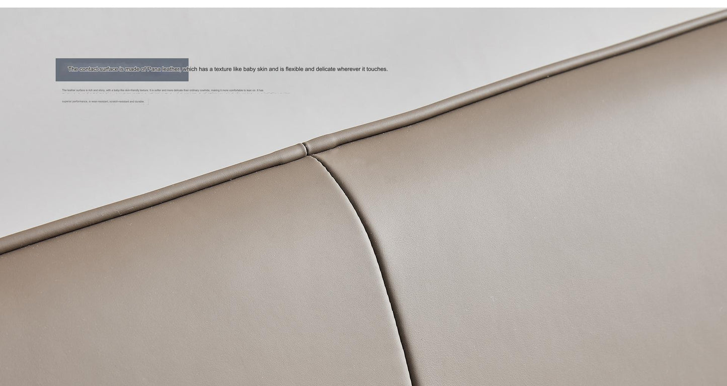IN-Italian minimalist leather soft bed