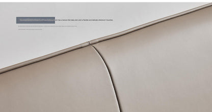 IN-Italian minimalist leather soft bed