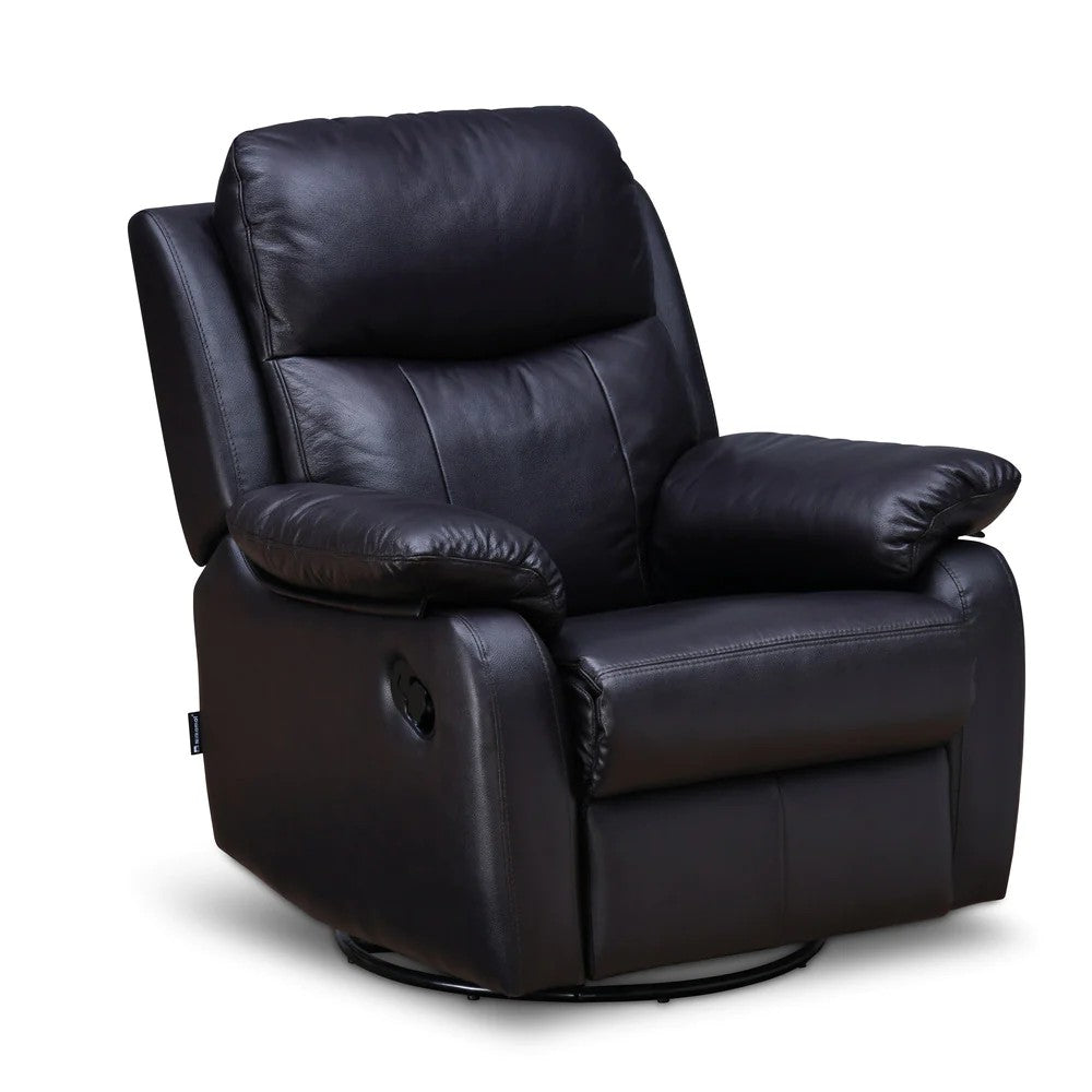 Carolina 1 Seater Sofa Swivel Rocker Recliner-Brown