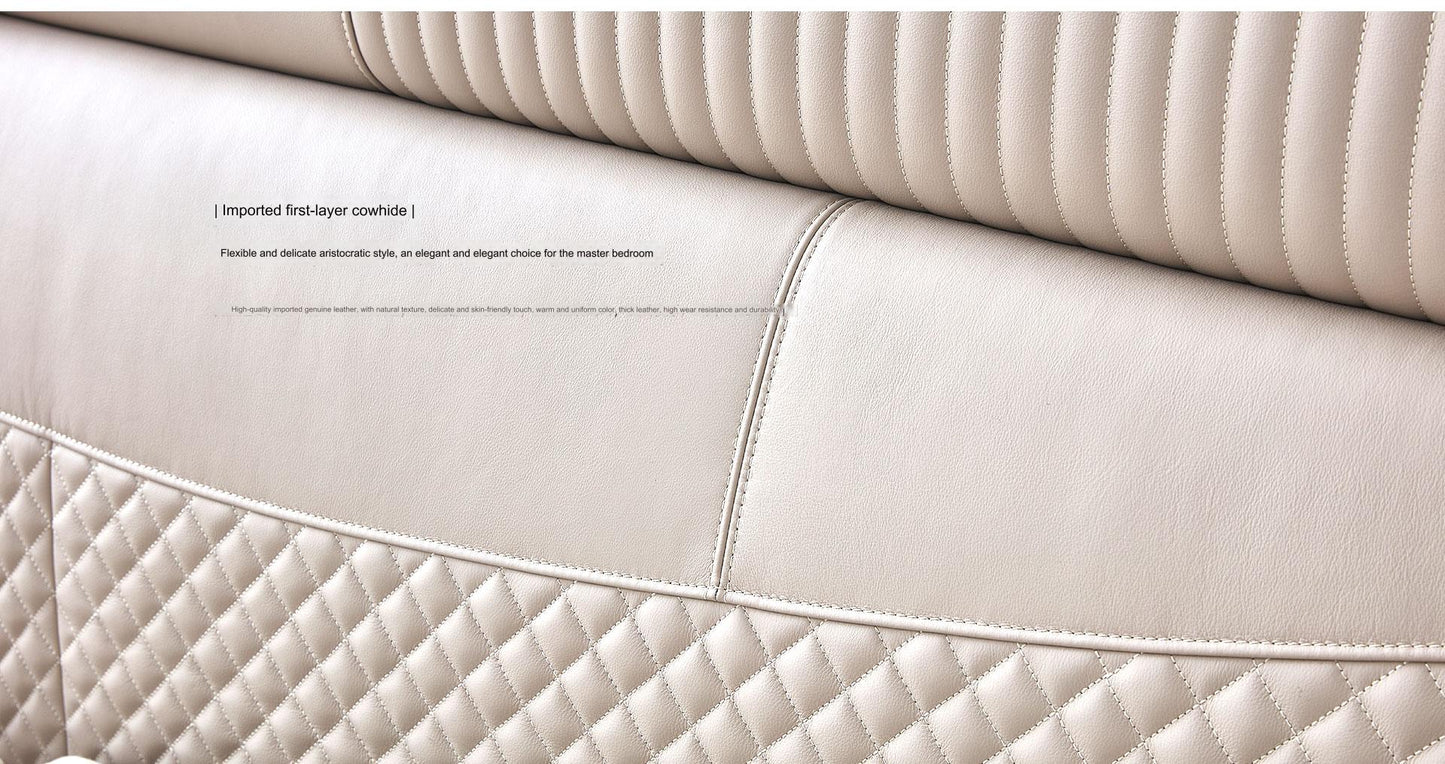 IN-Verona Light Luxury Leather Soft Bed