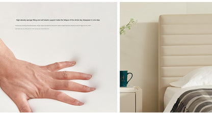 IN-Piano key technology leather soft bed