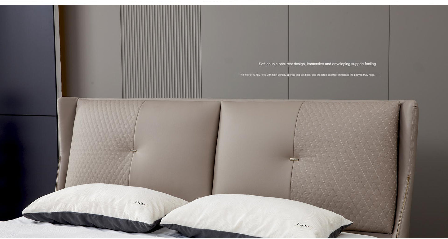 IN-Brand series light luxury leather soft bed
