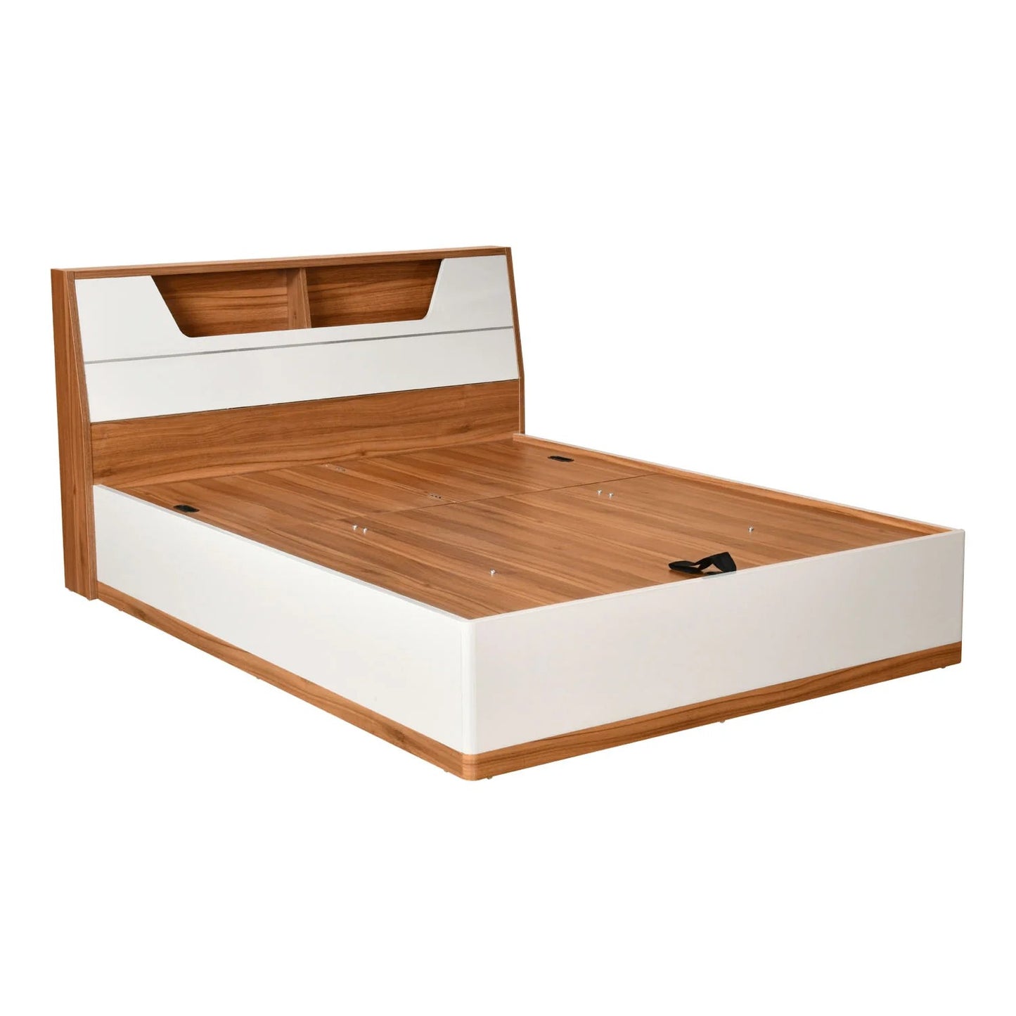 Eternal Queen Bed With Hydraulic Storage-Teak