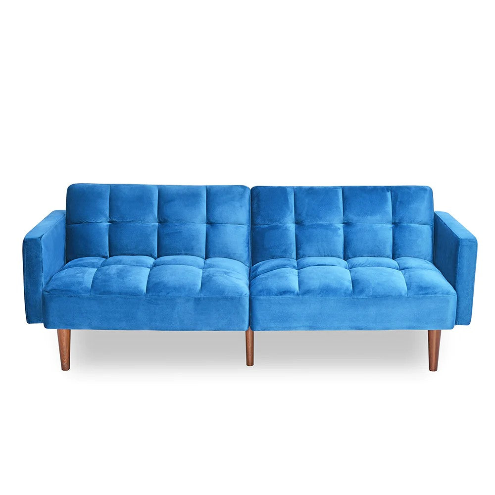 Denzel Futon Sofa Cum Bed-Blue