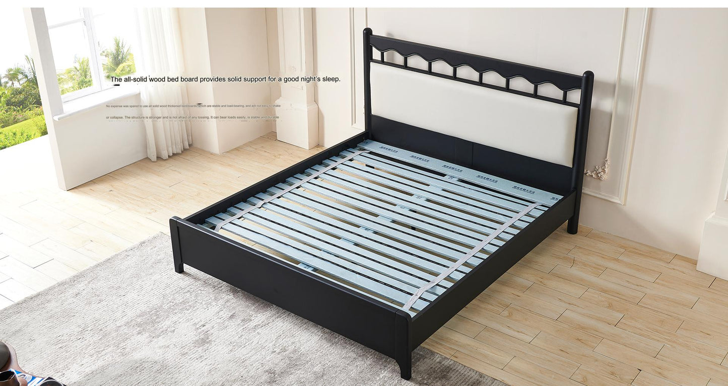 IN-French solid wood bed