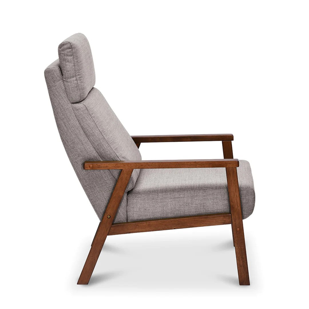 Genoa Solid Wood Arm Chair-Brown