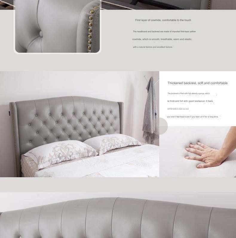 IN-American leather soft bed