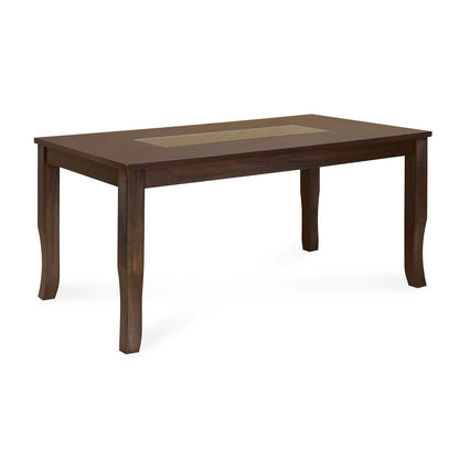 Camilla 1+4+Bench Dining Set-Dark Walnut