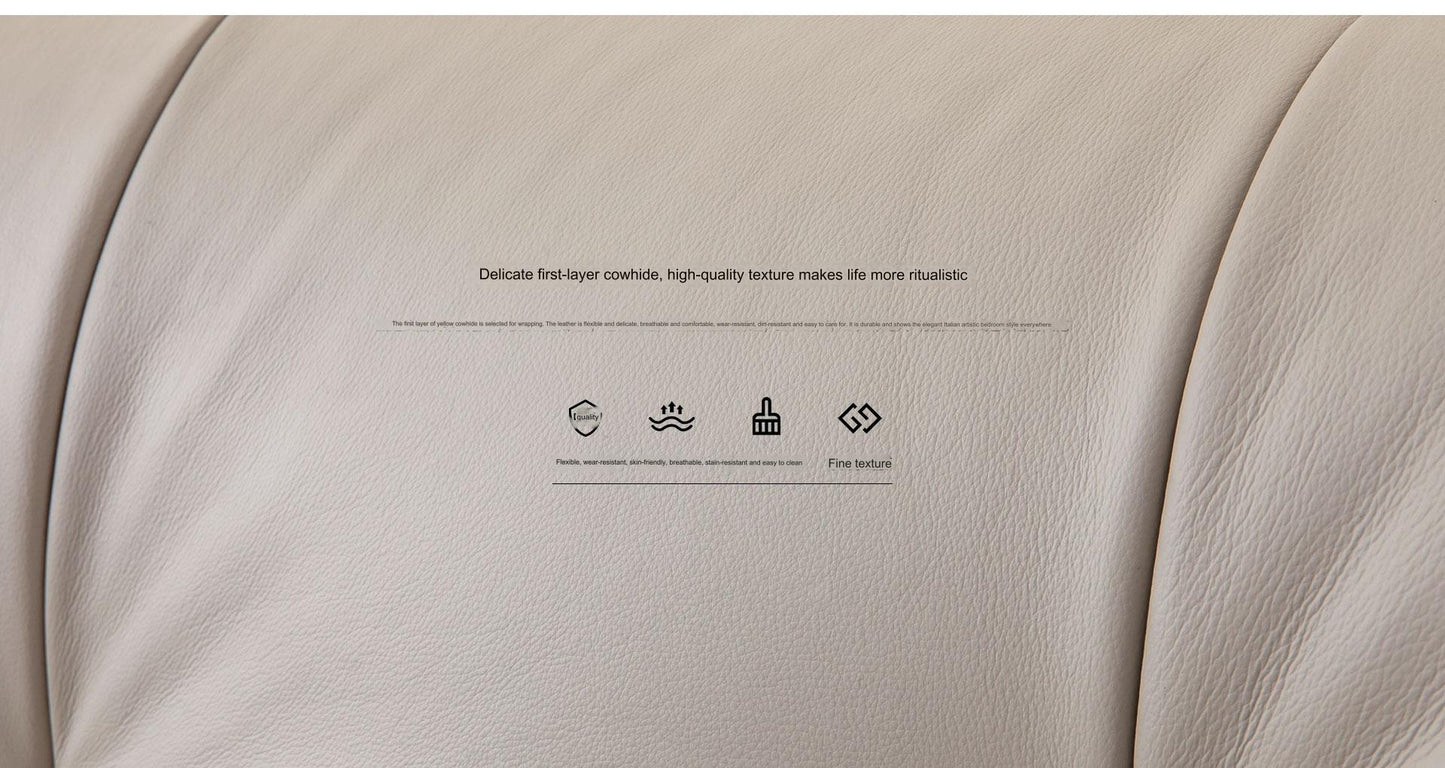 IN-Nice modern simple leather soft bed