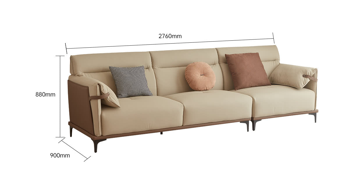 IN-Italian Light Luxury Cat Claw 3 Seater Leather Sofa