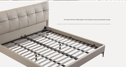 IN-Nice modern simple leather soft bed
