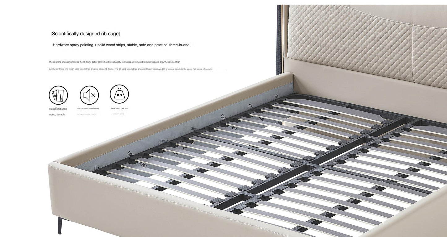IN-Verona Light Luxury Leather Soft Bed