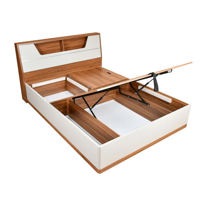 Eternal Queen Bed With Hydraulic Storage-Teak