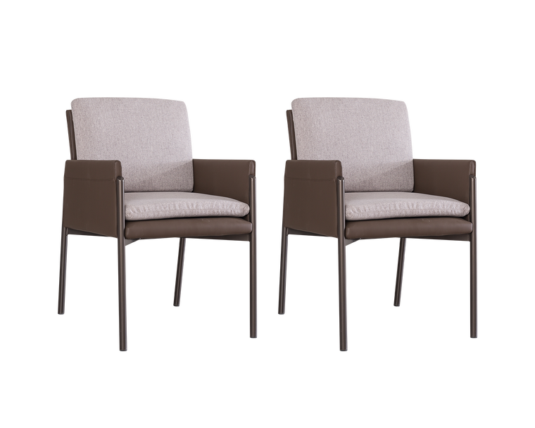 IN-Modern black tea table dining table and chair set