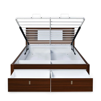 Ornate Premier Bed With Hydraulic Storage Queen-Walnut