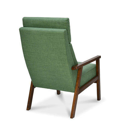 Genoa Solid Wood Arm Chair-Green