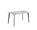 IN-Modern simple slate dining table and chair set