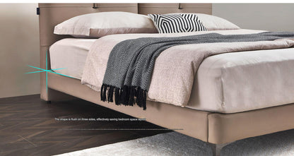 IN-Yunshan-Italian minimalist leather soft bed