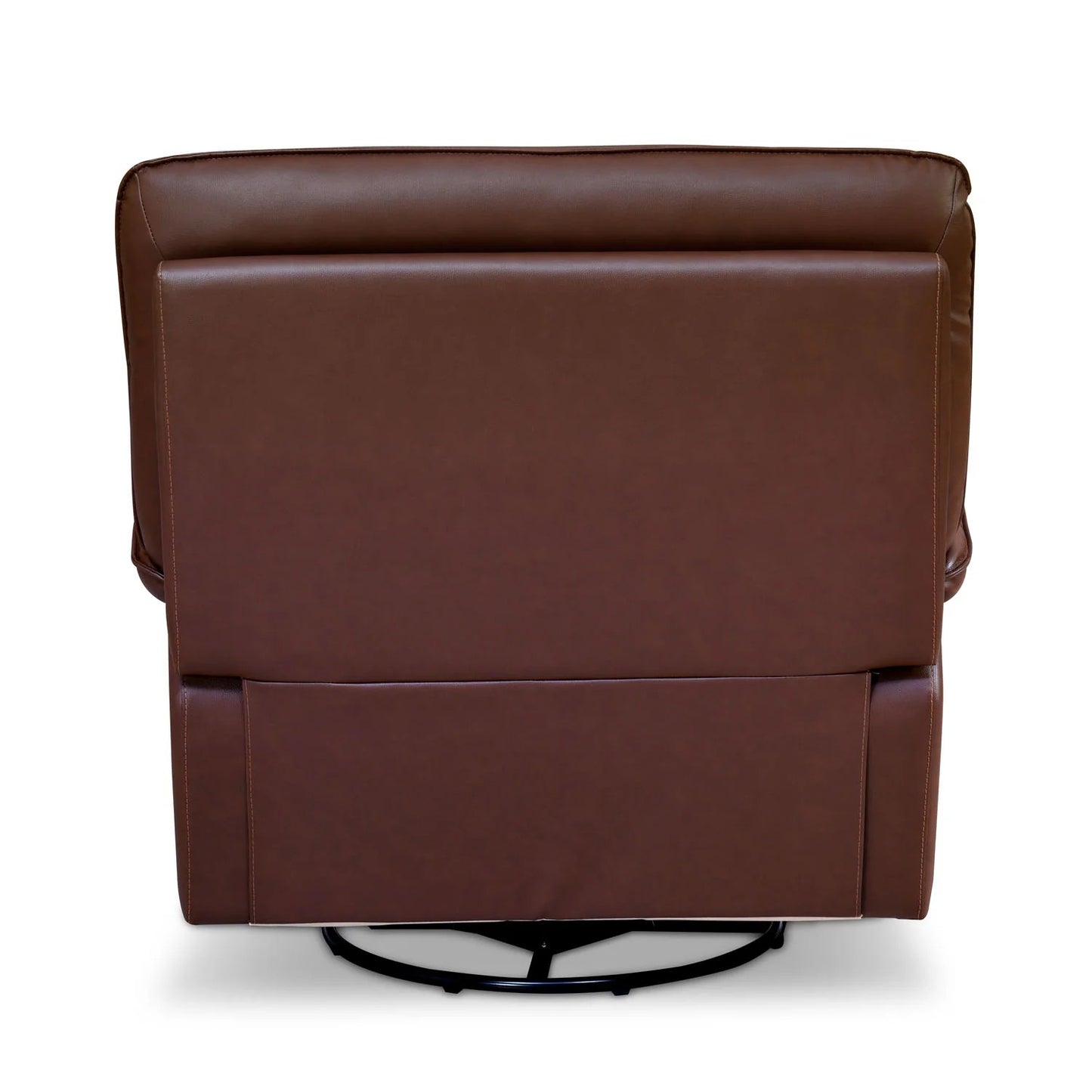 Hayes 1 Seater Leather Manual Recliner with Swivel-Brown