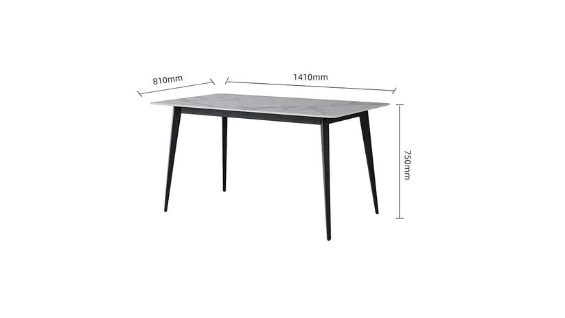 IN-Modern Rock Slab Dining Set (Luca White)