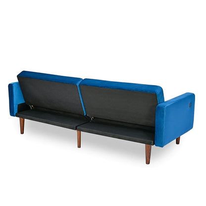 Denzel Futon Sofa Cum Bed-Blue