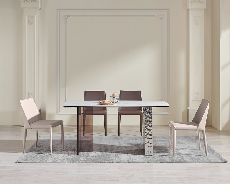IN-Modern simple acrylic dining set
