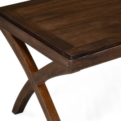 Karla Solid Wood Center Table-Walnut