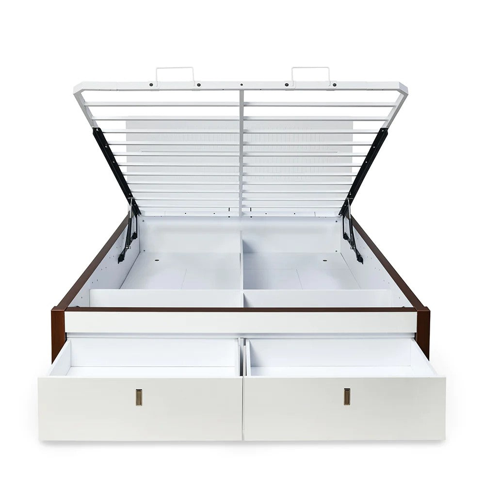 Capsule Premier Bed with Full Hydraulic Storage King-White