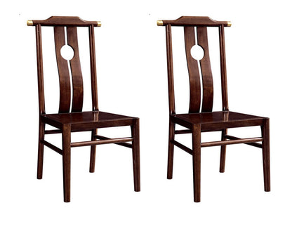 IN-Chinese Style Solid Wood Long Dining Set