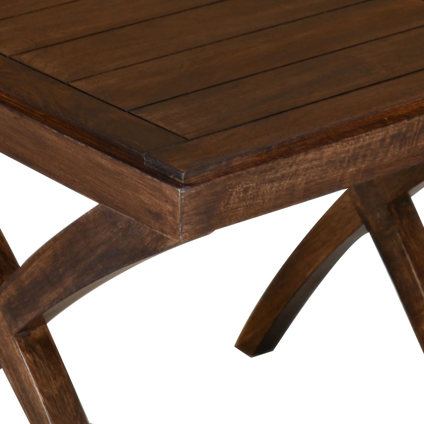 Karla Solid Wood Side Table-Walnut