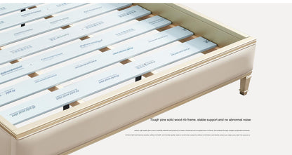 IN-Padua-European style light luxury leather soft bed