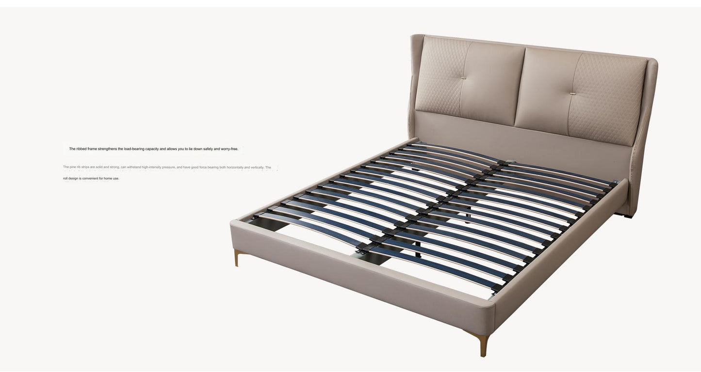IN-Brand series light luxury leather soft bed