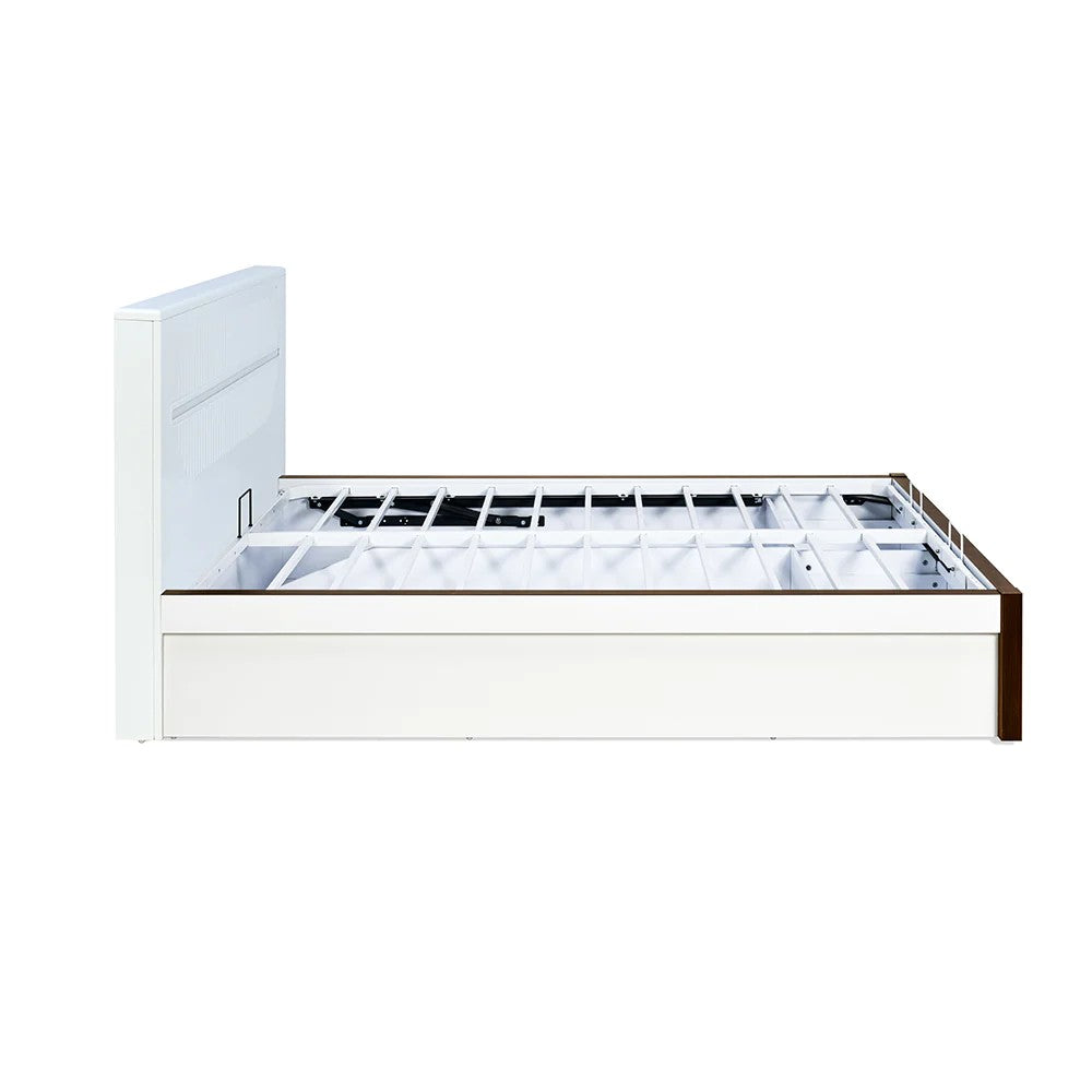 Capsule Premier Bed with Full Hydraulic Storage King-White