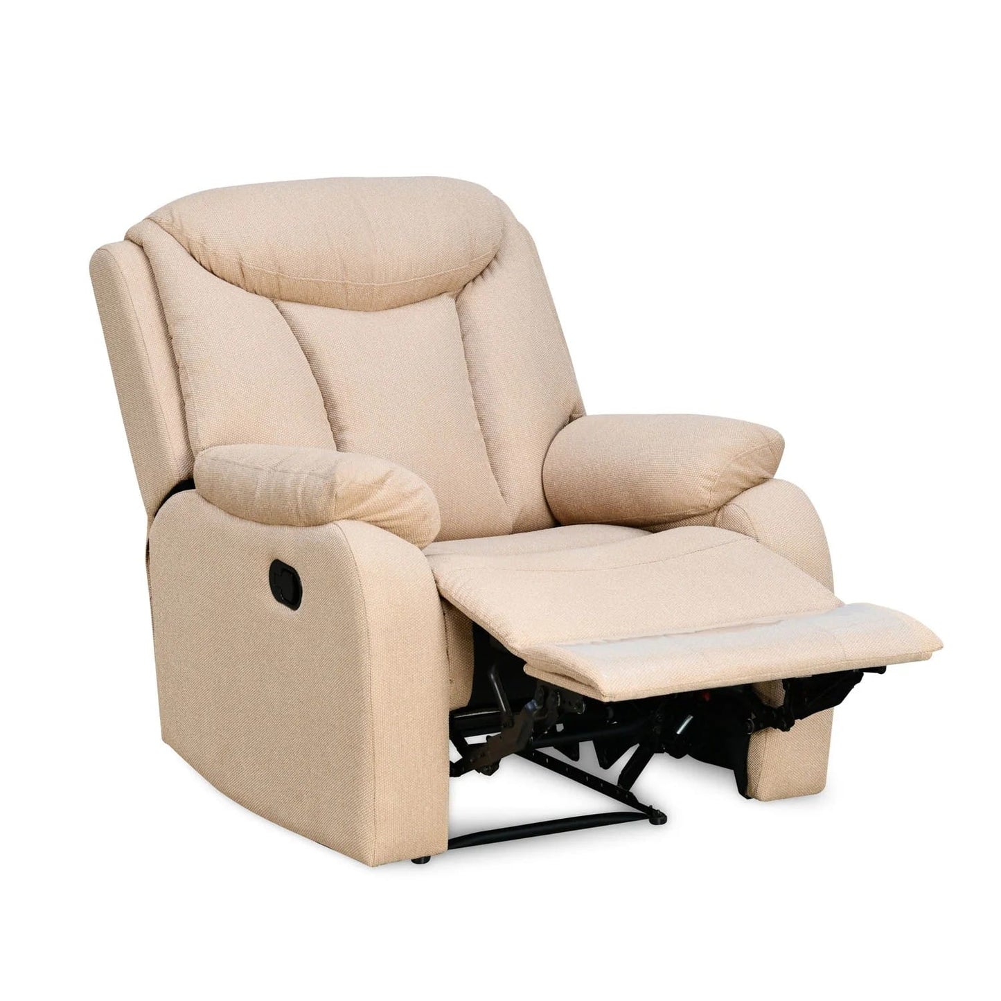 Hendrix 1 Seater Fabric Manual Recliner-Ash Grey