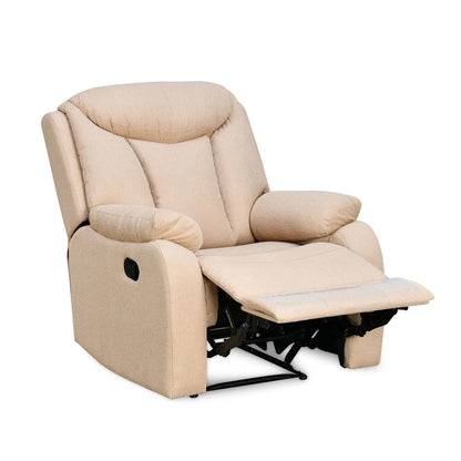 Hendrix 1 Seater Fabric Manual Recliner-Ash Grey