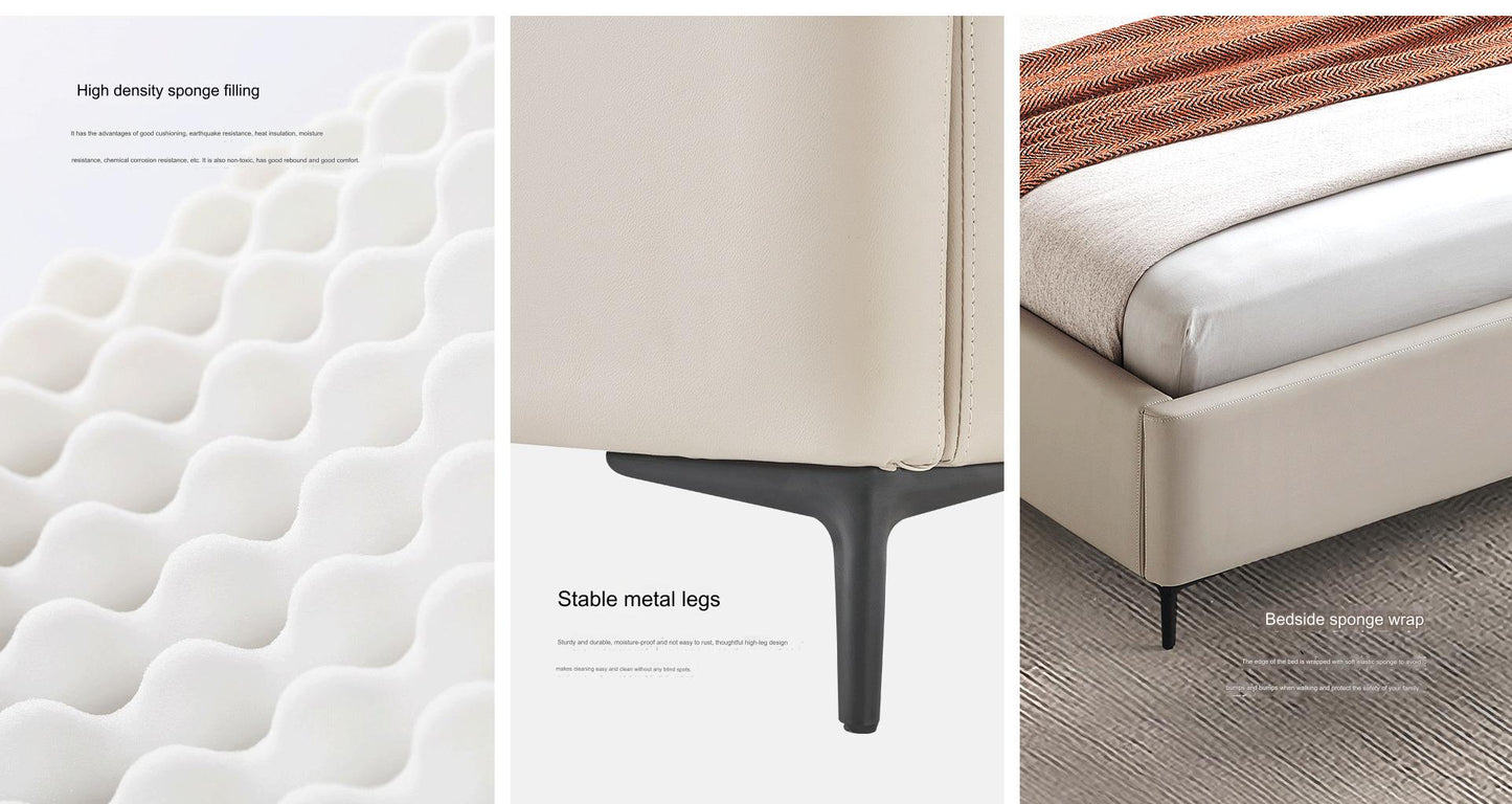 IN-Verona Light Luxury Leather Soft Bed