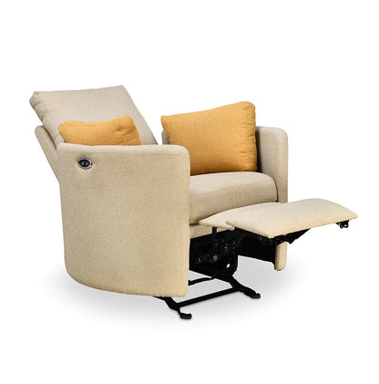 Cherish 1 Seater Electric Rocker Recliner with Cushions-Sand Beige