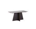 IN-Light Luxury Smoked Wood Dining Set