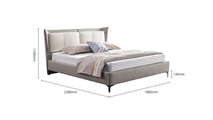 IN-Marianna-Italian light luxury leather art soft bed