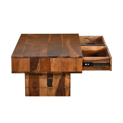 Pride Solid Wood Center Table-Walnut