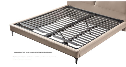 IN-Yunshan-Italian minimalist leather soft bed