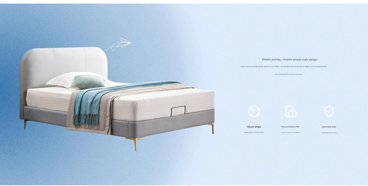 IN-Simple gray tone teen soft bed