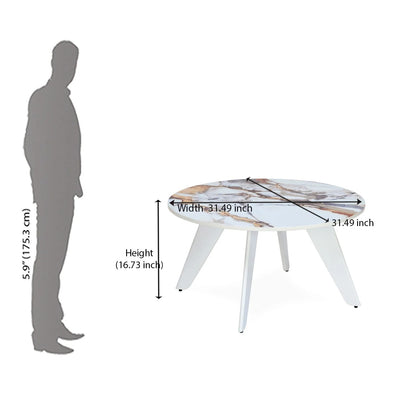 Christa Engineered Wood Center Table with-White