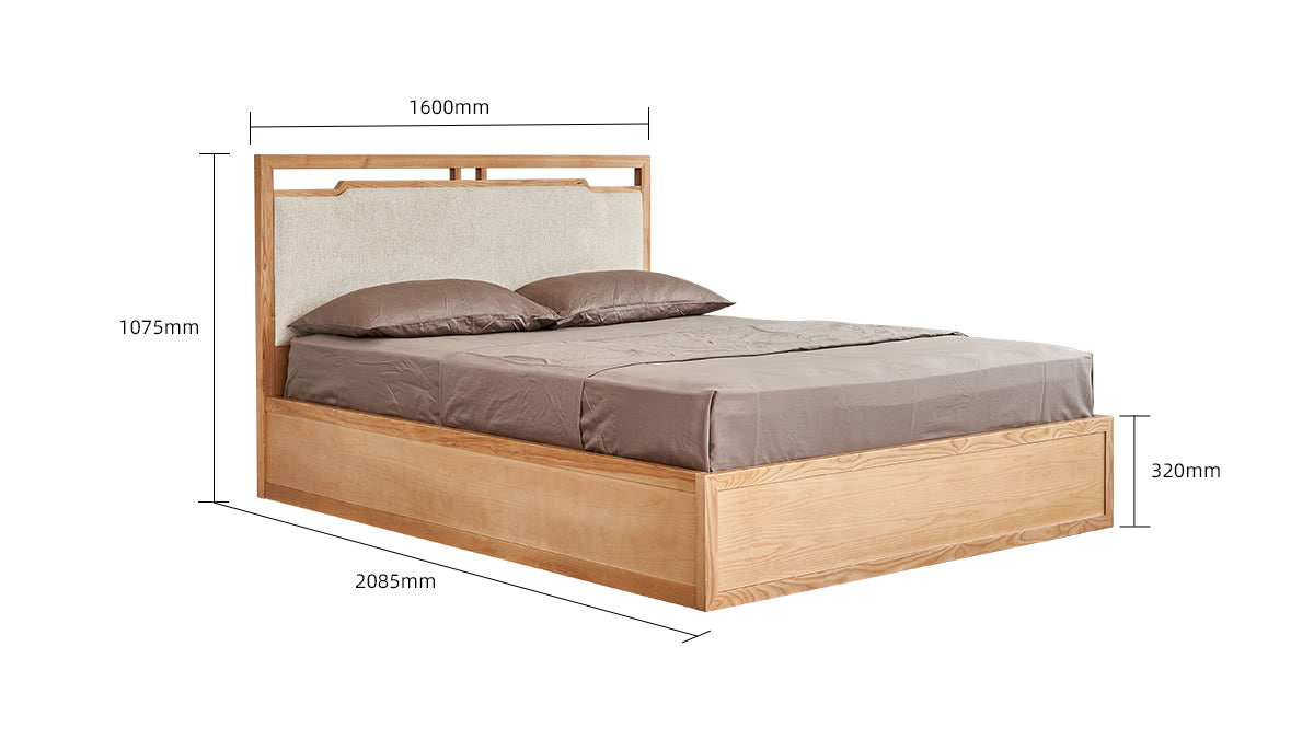 IN-New Chinese solid wood bed