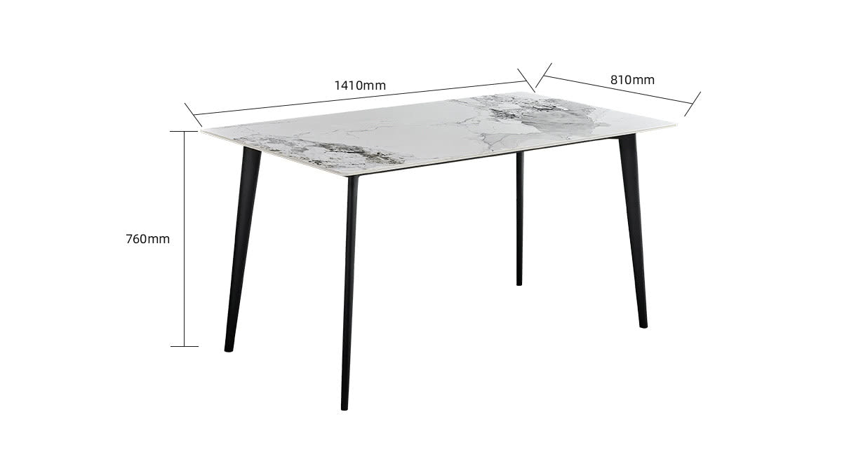 IN-Modern simple slate dining table and chair set