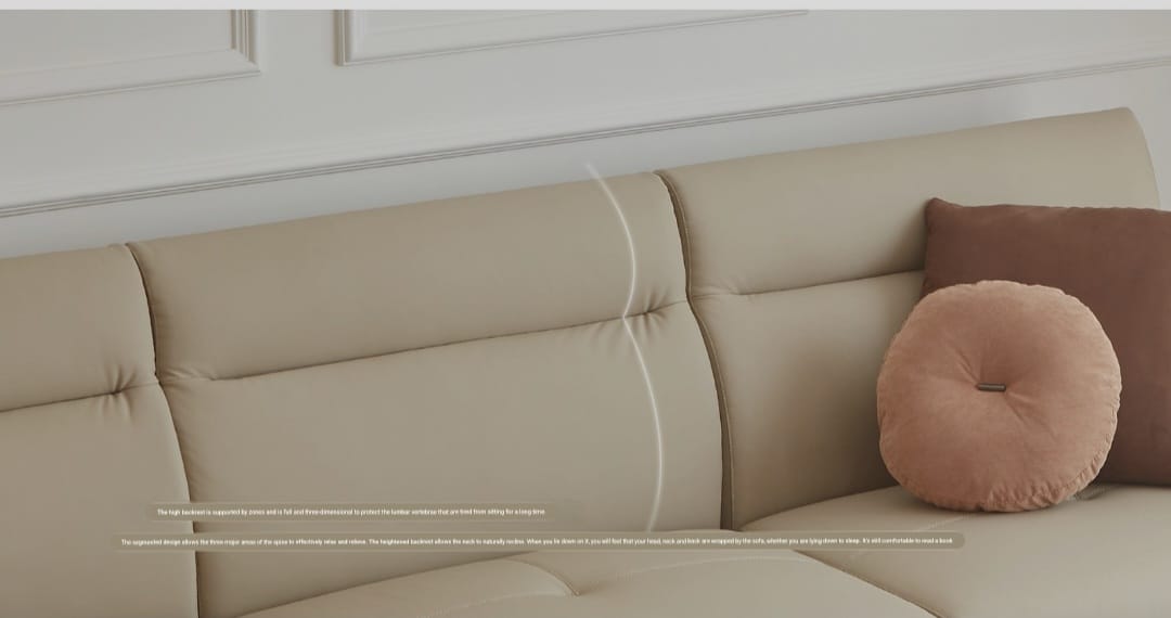 IN-Italian Light Luxury Cat Claw 3 Seater Leather Sofa