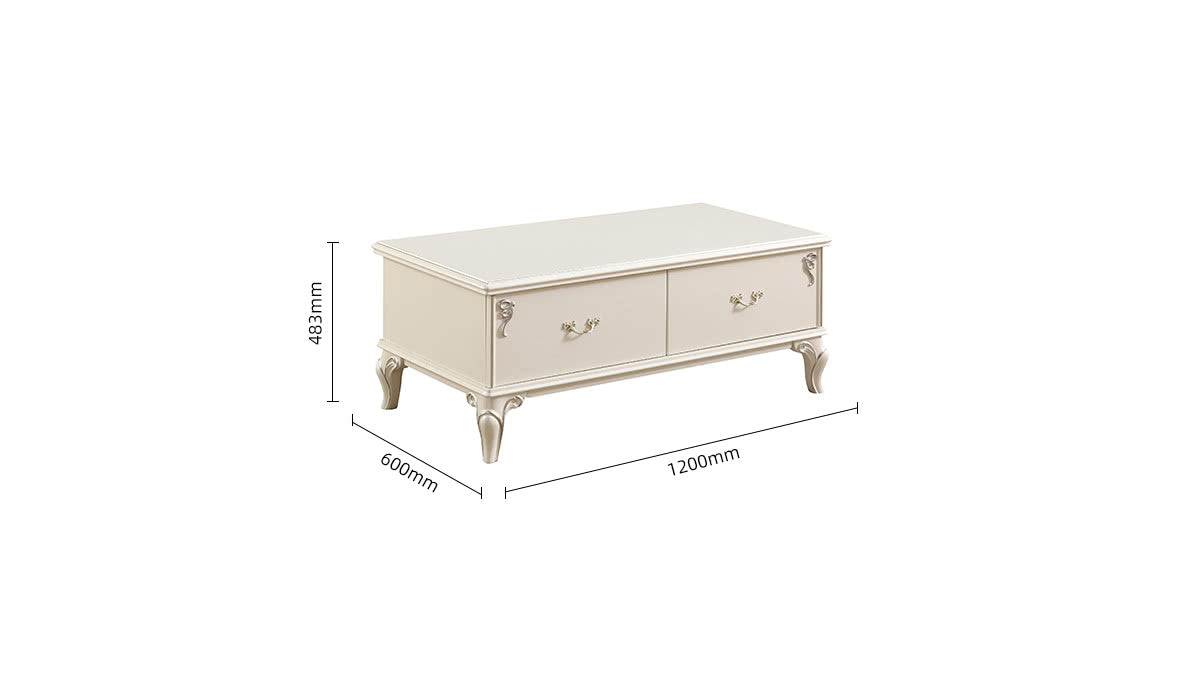 IN-Athena European-style gold-painted coffee table